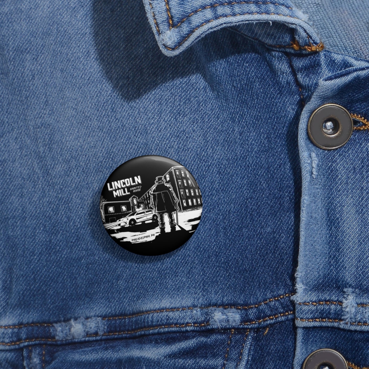 Lincoln Mill Haunted House Collector Pin - Viktor and Mill - 3 Sizes