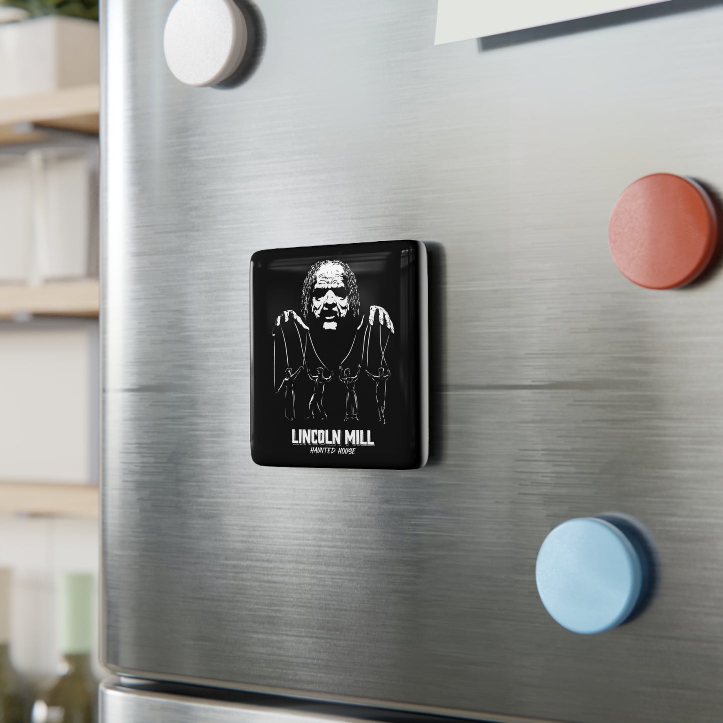 Lincoln Mill Haunted House Viktor Kane the Puppeteer Magnet