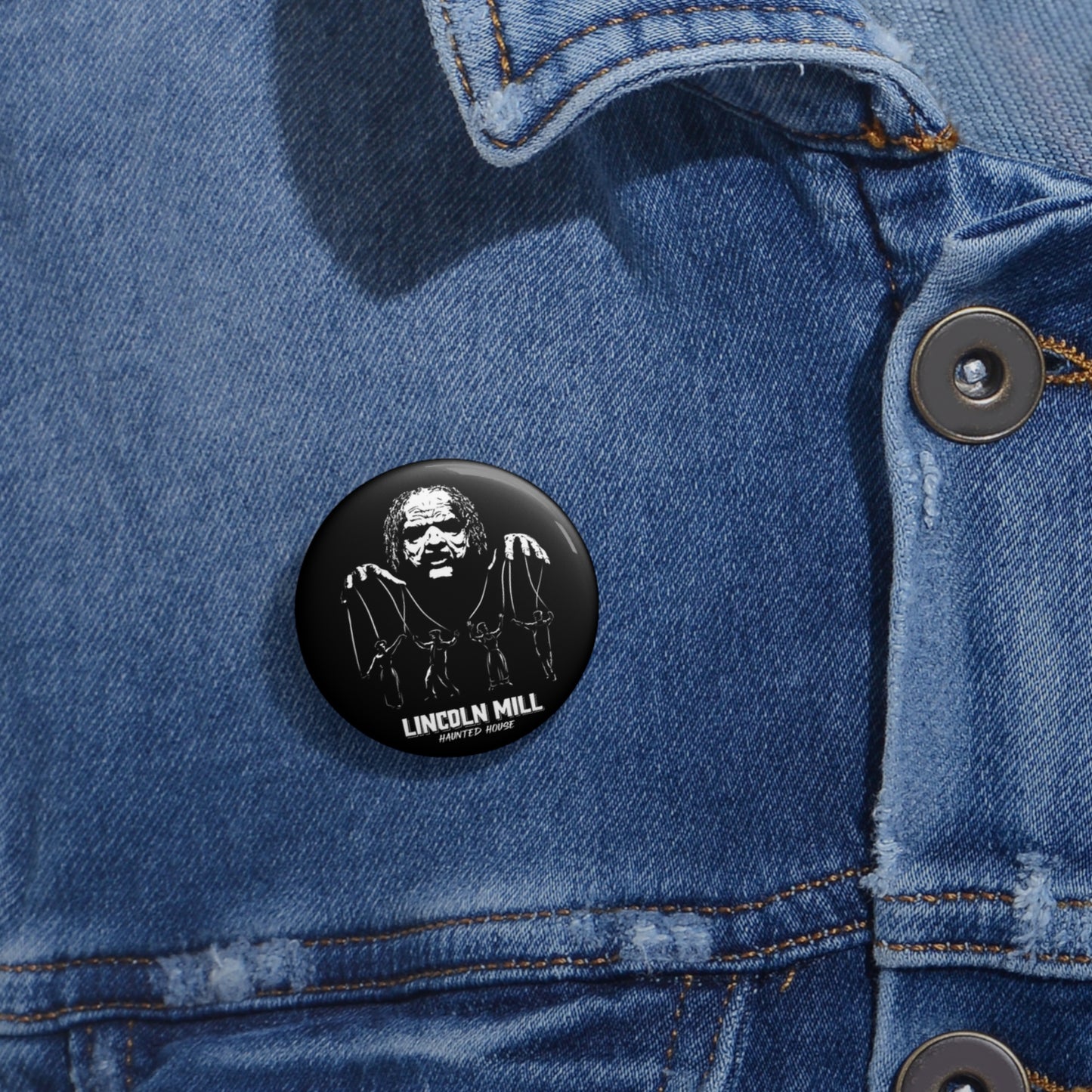 Lincoln Mill Haunted House Collector Pin - Viktor the Puppeteer - 3 Sizes