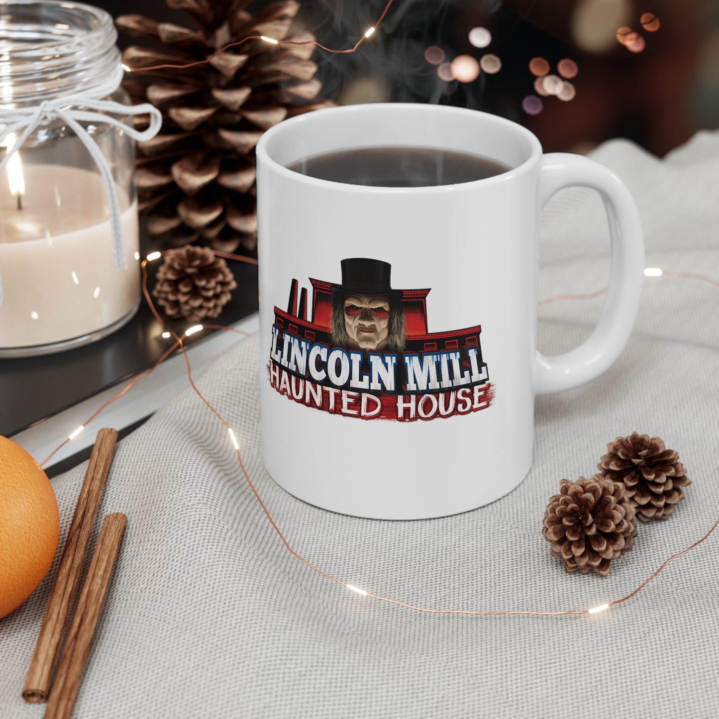 Lincoln Mill Haunted House 11oz Coffee Mug