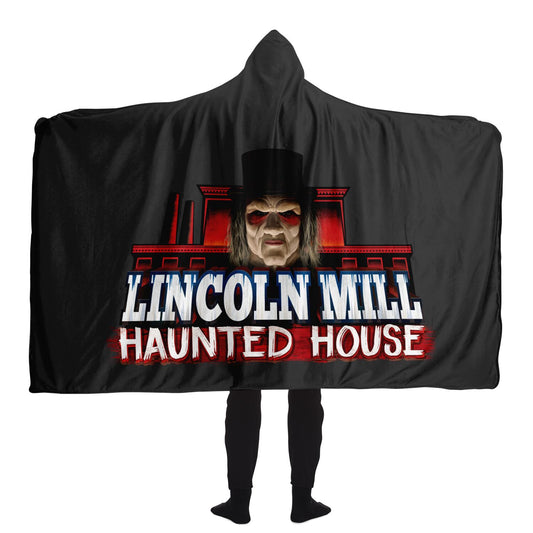 Lincoln Mill Haunted House Hooded Blanket