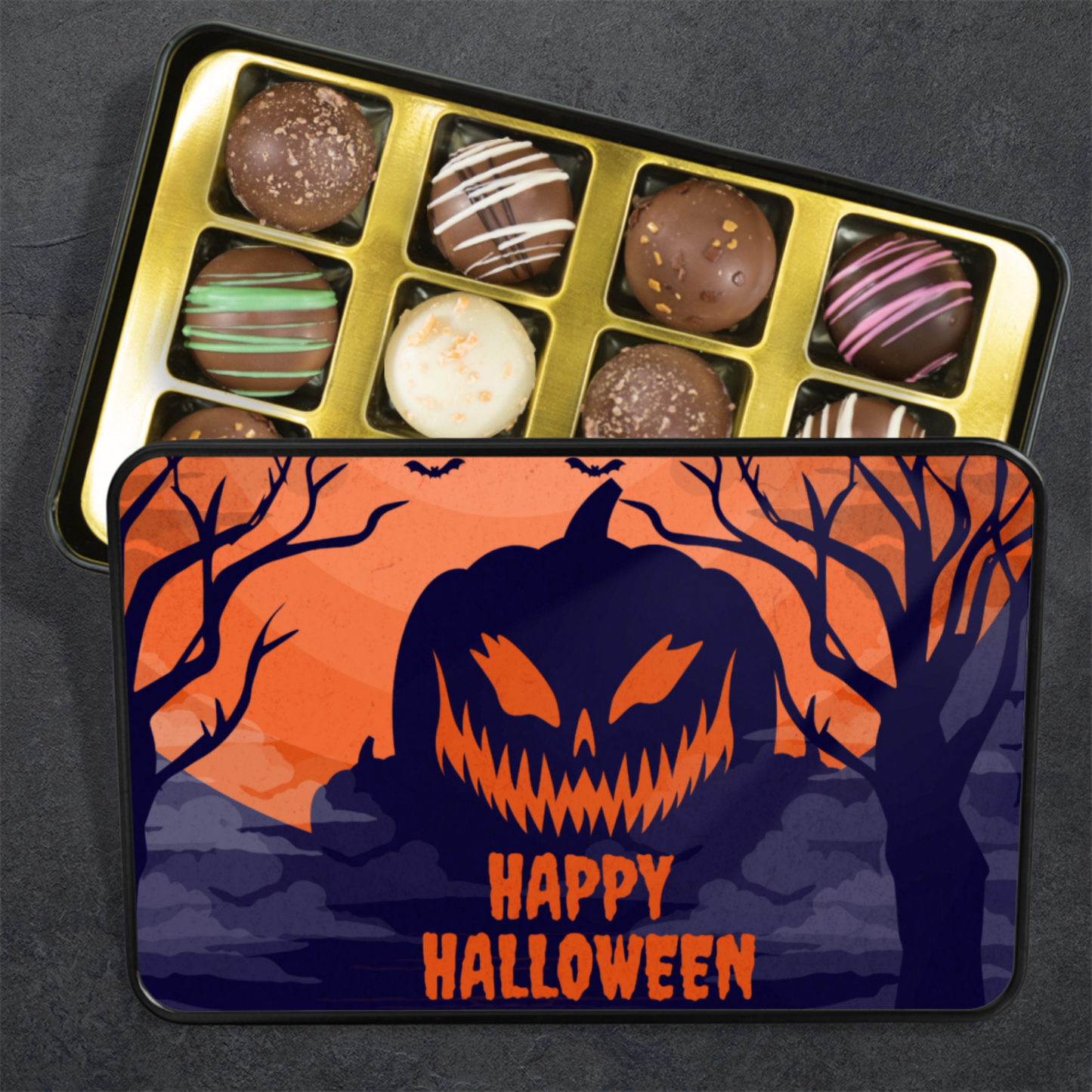 Happy Halloween Chocolate Truffles - Keepsake Tin