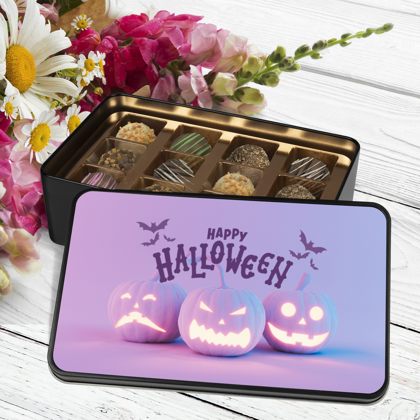 Halloween Chocolate Chocolate Truffle Gift Box - Keepsake Tin