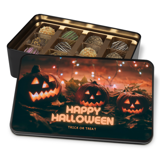 Trick or Treat Halloween Chocolate Truffles Gift Box - Keepsake Tin