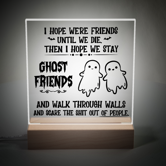 Acrylic Plaque and Night Light - I Hope We're Friend Until We Die
