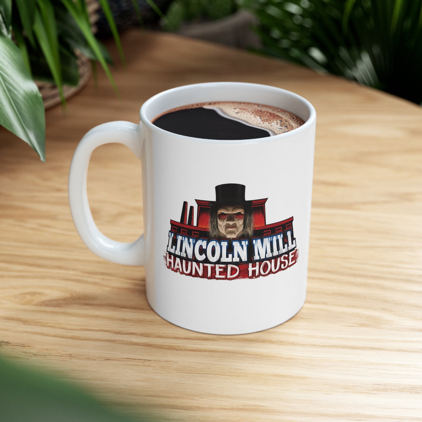 Lincoln Mill Haunted House 11oz Coffee Mug