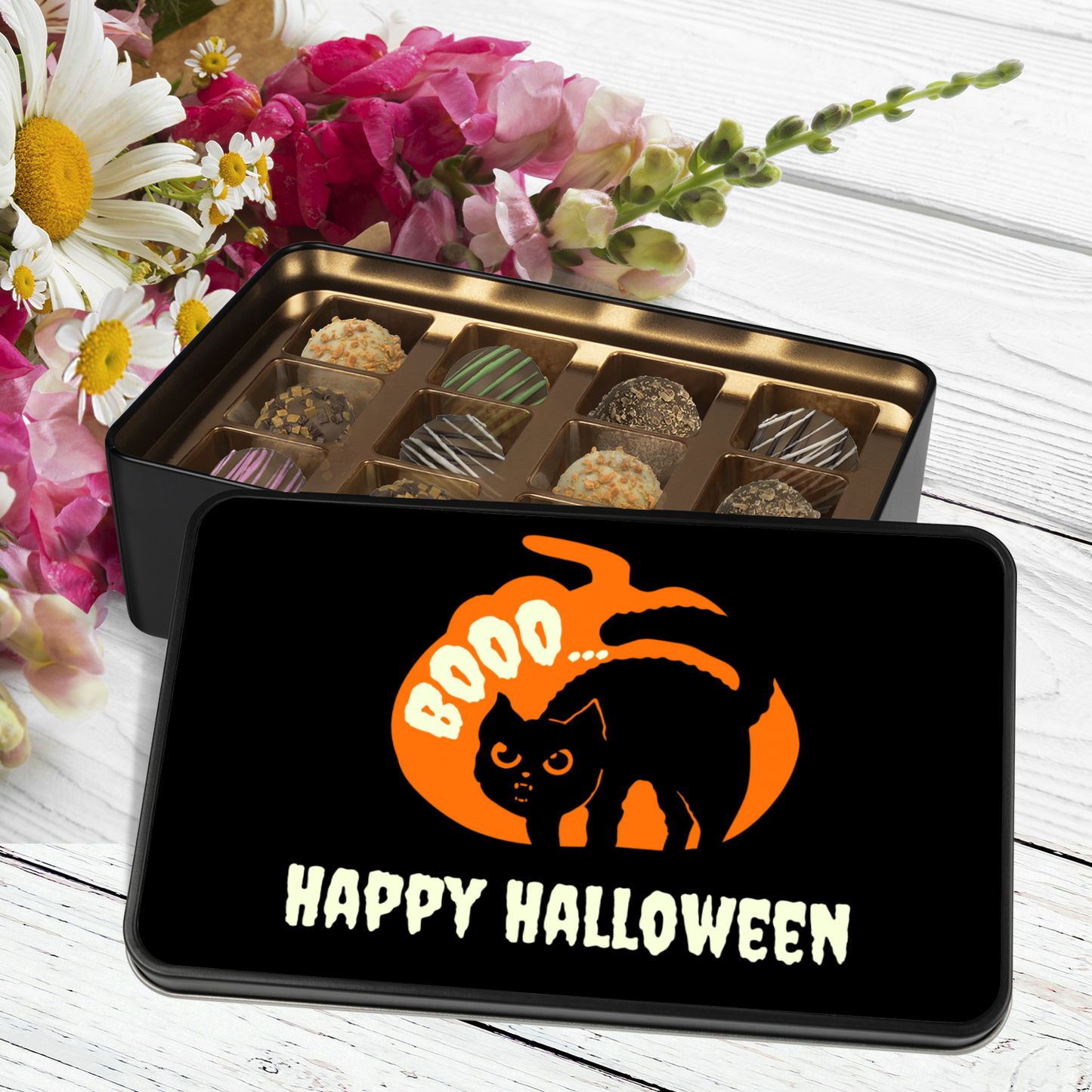 Happy Halloween Chocolate Truffles -Keepsake Tin