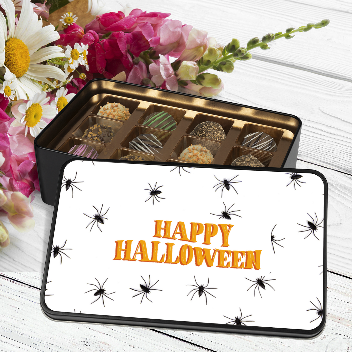 Halloween Chocolate Truffles Gift Box - Keepsake Tin