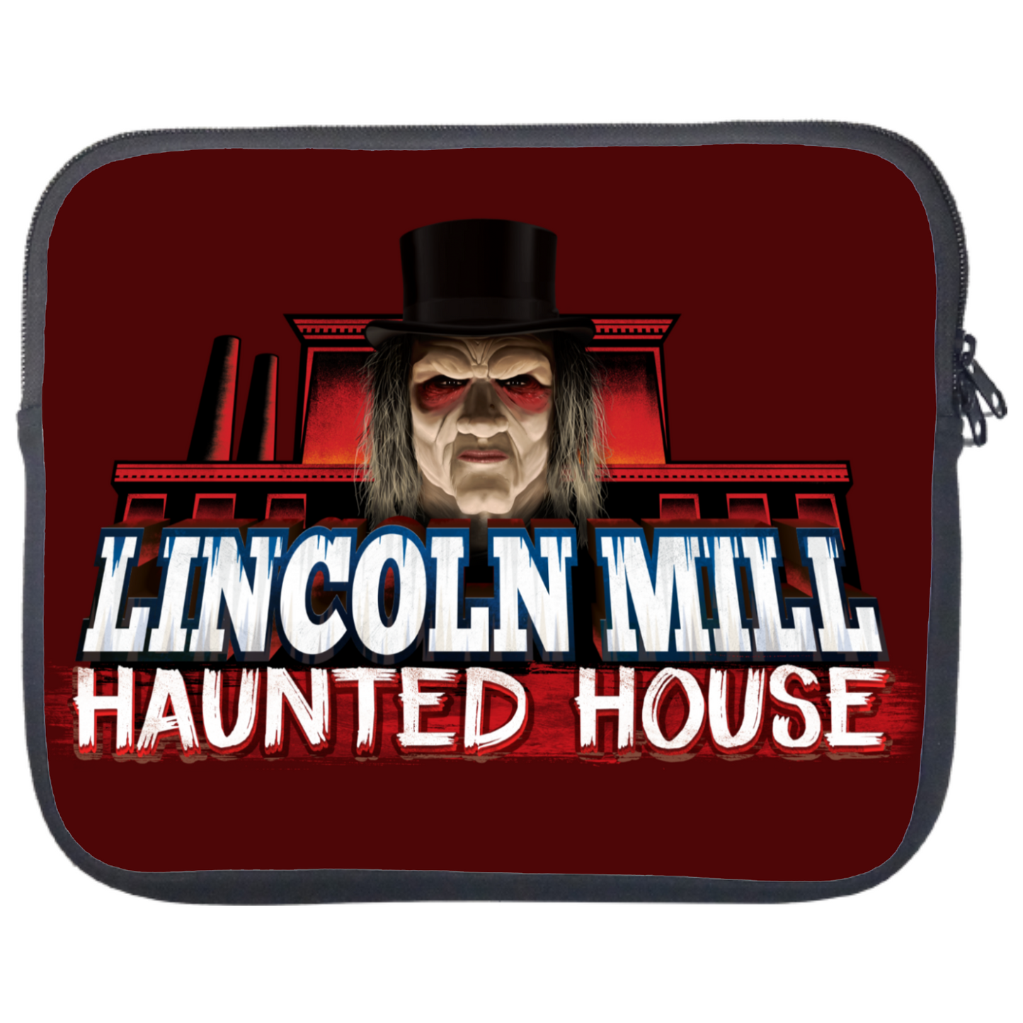 Lincoln Mill Haunted House Laptop Tablet Sleeve Case