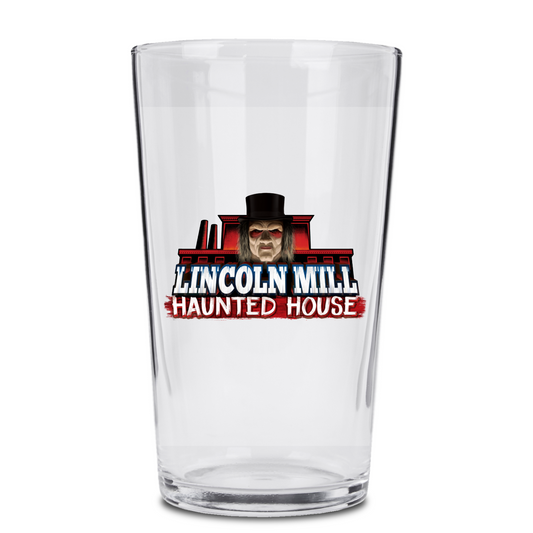 Lincoln Mill Haunted House 16oz Pint Beer Glass