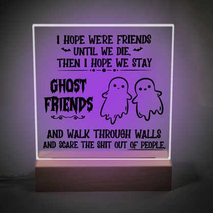 Acrylic Plaque and Night Light - I Hope We're Friend Until We Die