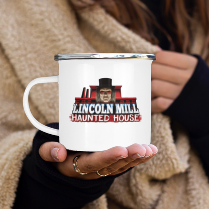 Lincoln Mill Haunted House Retro Enamel Mug