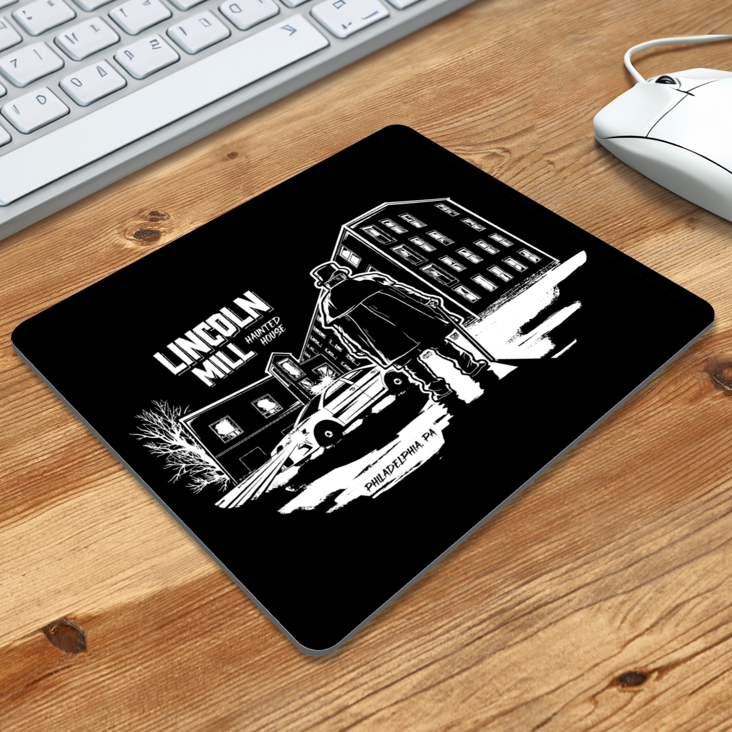 Lincoln Mill Haunted House - Viktor and Mill Mouse Pad