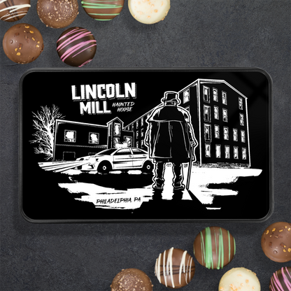 Lincoln Mill Haunted House Chocolate Truffles - Mill Keepsake Tin